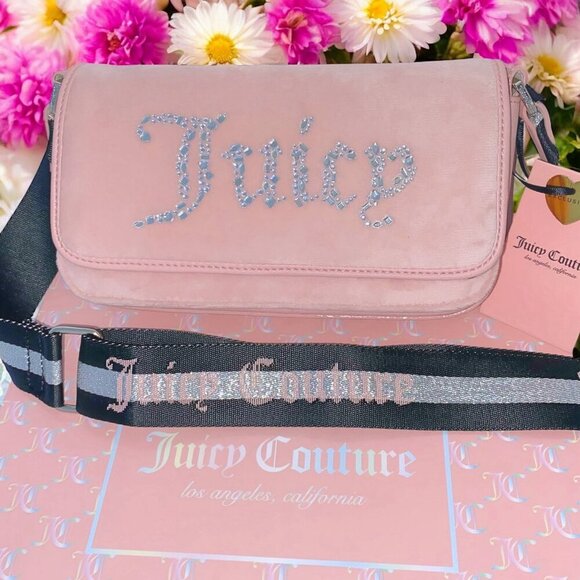 Juicy Couture Exclusive Pink Diamond Shoulder Crossbody Wallet Handbag Purse NWT - Picture 6 of 12